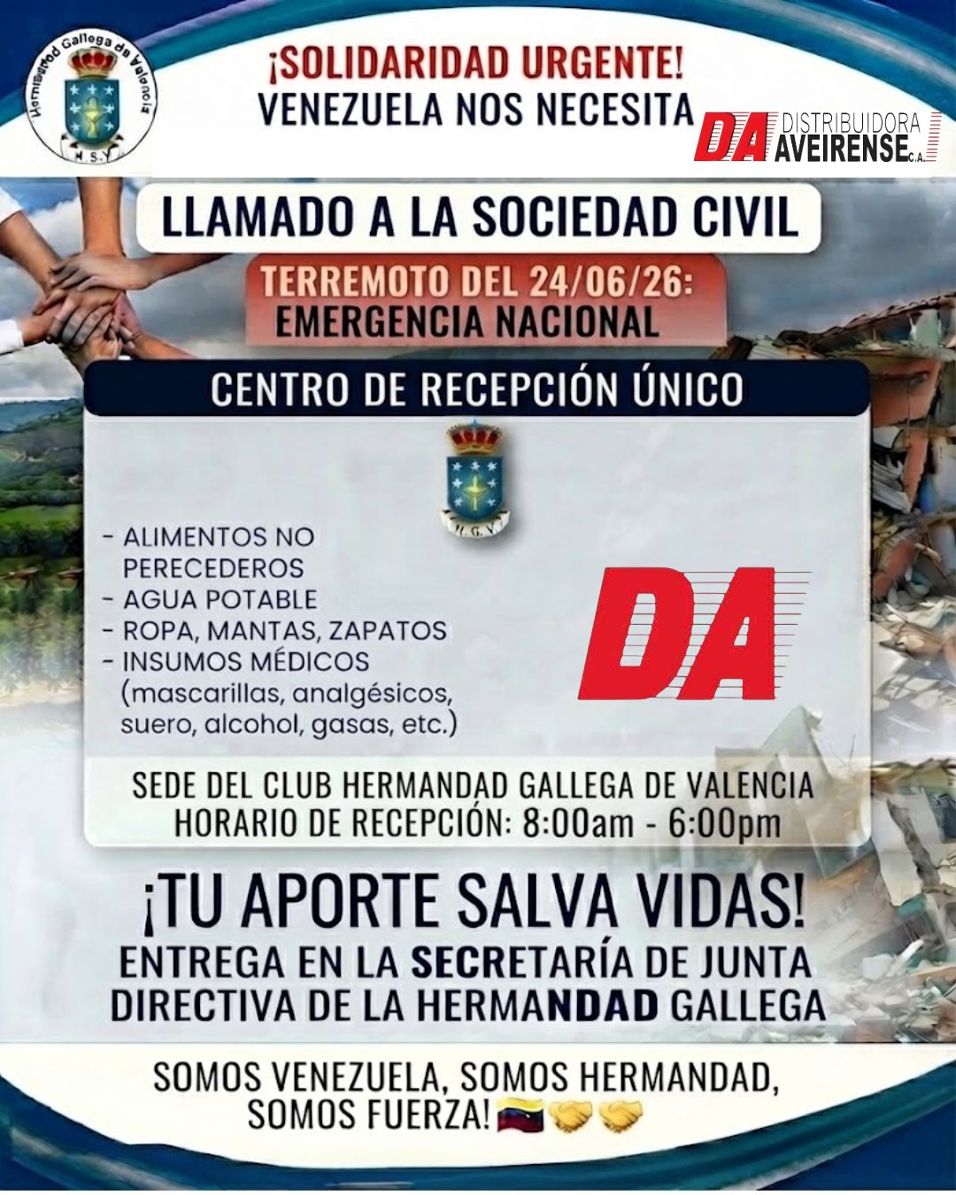 ¡URGENTE! VENEZUELA NOS NECESITA HOY MÁS QUE NUNCA!